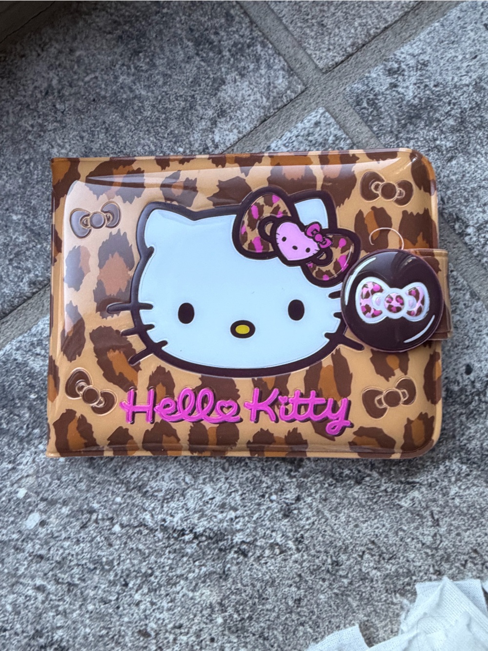Hello Kitty Leopard Print Wallet Pouch - Brown & Pink